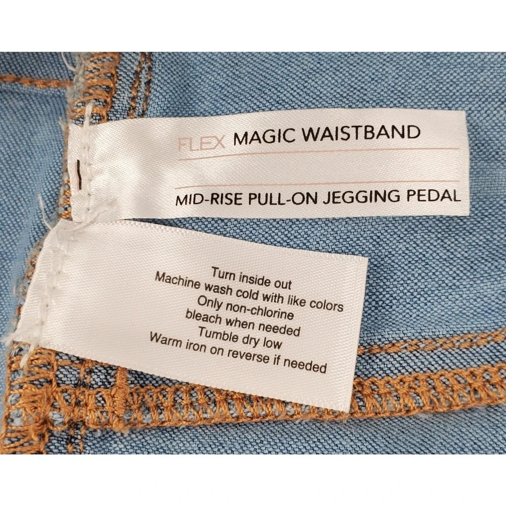 Lane Bryant Pull On Mid Rise Pedal Jegging Light Wash Womens Size 16 Stretch New